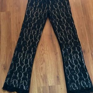 bebe Black Lace Lined Women’s Pants